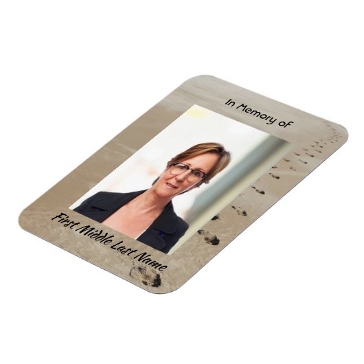 Magnet Flexible Christian Scripture Keepsake Footprints in Sand (Côté Gauche)