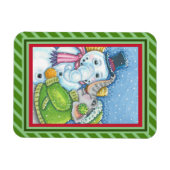 MAGNET FLEXIBLE CHRISTMAS ÉLÉPHANT CONSTRUCTION CUTE PACHYDERM SNO (Horizontal)