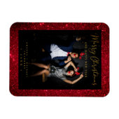 Magnet Flexible Christmas Glitter Fun Photo Newlyweds Script (Horizontal)