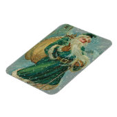 Magnet Flexible Christmas Greetings-Retro Santa Claus Postcard (Côté Gauche)