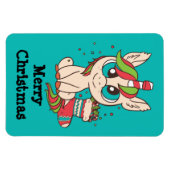 Magnet Flexible Christmas Kawaii Unicorn (Horizontal)