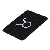 Magnet Flexible Chrome Argent Comme Taurus signe Zodiac (Côté Gauche)