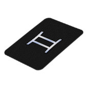 Magnet Flexible Chrome comme Gemini signe Zodiac (Côté Gauche)