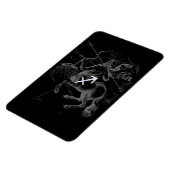 Magnet Flexible Chrome Comme Sagittarius Signe Zodiaque Hevelius D (Côté Gauche)