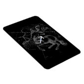 Magnet Flexible Chrome Comme Sagittarius Signe Zodiaque Hevelius D (Côté Droit)