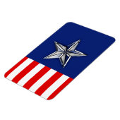 Magnet Flexible Chrome Comme Silver Star Festive Couleurs patrioti (Côté Gauche)