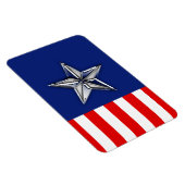 Magnet Flexible Chrome Comme Silver Star Festive Couleurs patrioti (Côté Droit)