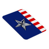 Magnet Flexible Chrome Comme Silver Star Festive Couleurs patrioti (Côté Droit)