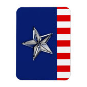 Magnet Flexible Chrome Comme Silver Star Festive Couleurs patrioti (Vertical)