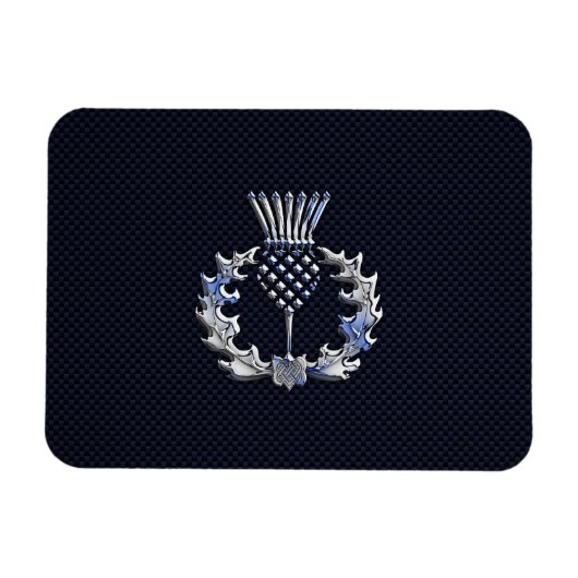 Magnet Flexible Chrome comme sur Carbon Fibre Print Scottish Thist (Horizontal)