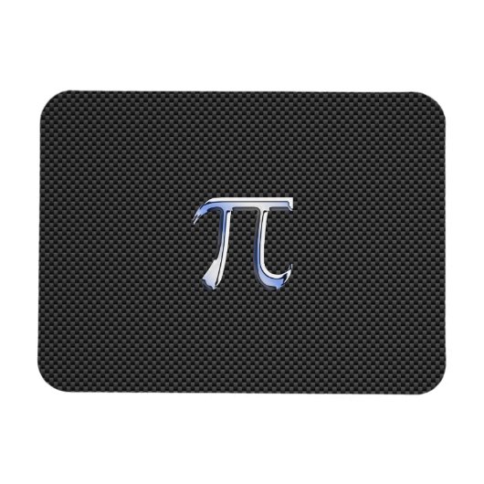Magnet Flexible Chrome comme symbole Pi sur l'impression de fibre  (Horizontal)