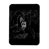 Magnet Flexible Chrome like Libra Zodiac (Vertical)