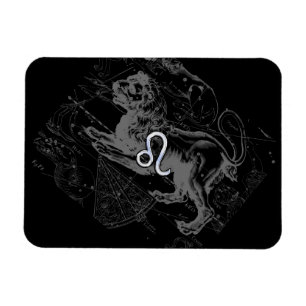 Magnet Flexible Chrome Style Leo Zodiac Carte Hevelius 1690