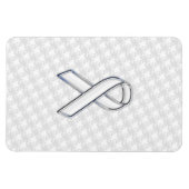 Magnet Flexible Chrome White Ribbon Sensibilisation sur Houndstoot (Horizontal)