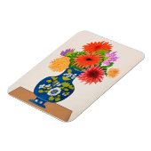 Magnet Flexible Chrysanthèmes dans un vase chinois bleu (Côté Gauche)