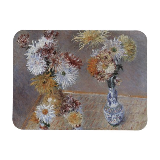 Magnet Flexible Chrysanthèmes par Gustave Caillebotte (Horizontal)