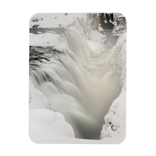 Magnet Flexible Chute d'eau Godafoss, hiver, Islande (Vertical)