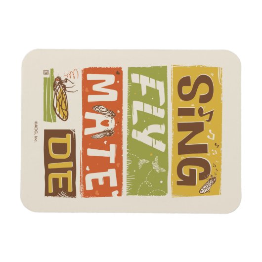 Magnet Flexible Cicada Sing Fly Mate Die (Horizontal)