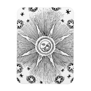 Magnet Flexible Ciel Nocturne Antique Étoiles Soleil Zodiaque Médi
