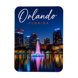 Magnet Flexible Ciel nocturne d'Orlando Floride Voyage en ville