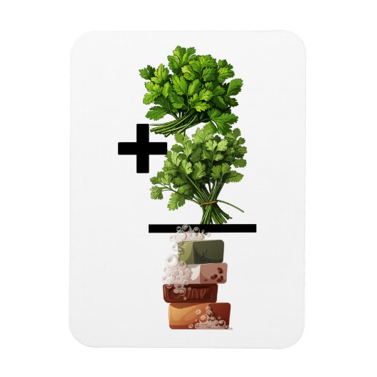Magnet Flexible Cilantro Math - Drôle Anti-Cilantro (Vertical)