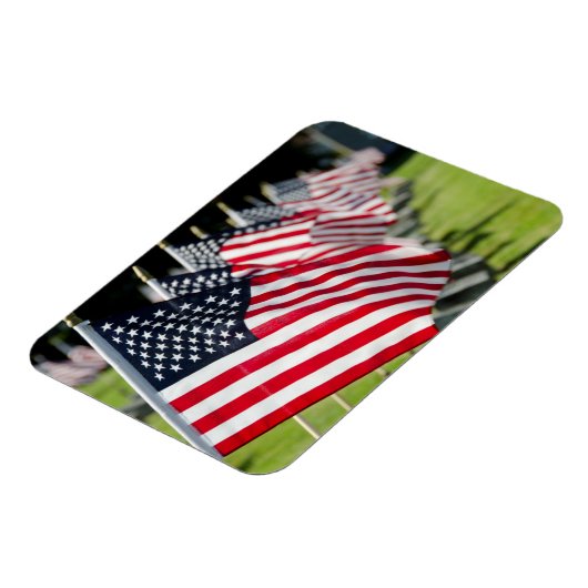 Magnet Flexible Cimetière militaire historique avec drapeaux améri (Côté Gauche)