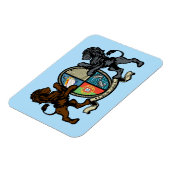 Magnet Flexible Cimier de chien d'eau portugais (Côté Gauche)