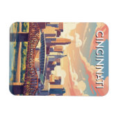Magnet Flexible Cincinnati Ohio Skyline Voyage (Horizontal)