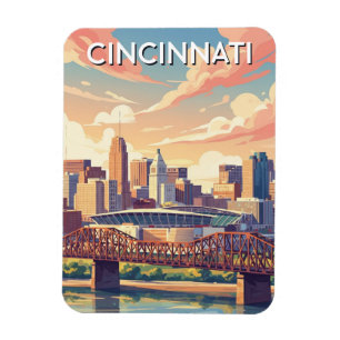 Magnet Flexible Cincinnati Ohio Skyline Voyage