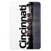 Magnet Flexible Cincinnati Skyline avec Cincinnati dans le ciel (Vertical)