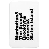 Magnet Flexible Cinq Boroughs ~ New York (Vertical)