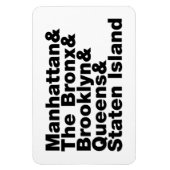 Magnet Flexible Cinq Boroughs ~ New York (Vertical)