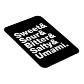 Magnet Flexible Cinq saveurs de base (Côté Droit)