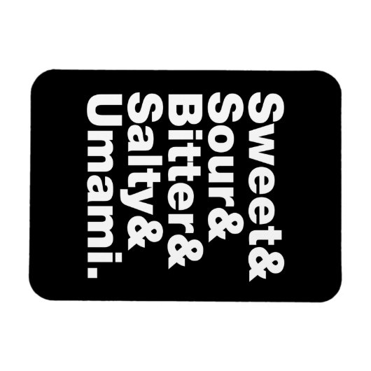 Magnet Flexible Cinq saveurs de base (Horizontal)