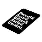 Magnet Flexible Cinq saveurs de base (Côté Gauche)
