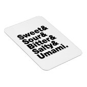 Magnet Flexible Cinq saveurs de base (Côté Droit)