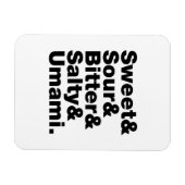 Magnet Flexible Cinq saveurs de base (Horizontal)