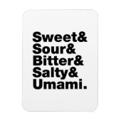 Magnet Flexible Cinq saveurs de base (Vertical)