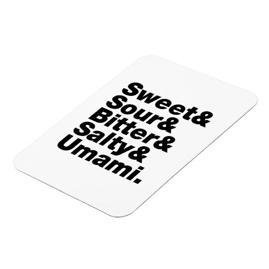 Magnet Flexible Cinq saveurs de base (Côté Gauche)