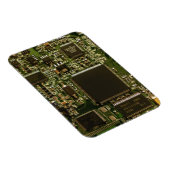 Magnet Flexible Circuit imprimé vert macro | Photo de PCB (Côté Droit)