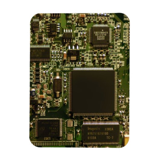 Magnet Flexible Circuit imprimé vert macro | Photo de PCB (Vertical)