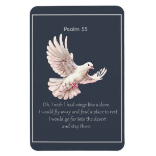 Magnet Flexible Citation chrétienne introvertie Psaume 55 Envolez-