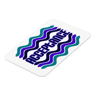 Magnet Flexible Citation d'acceptation en bleu vert violet