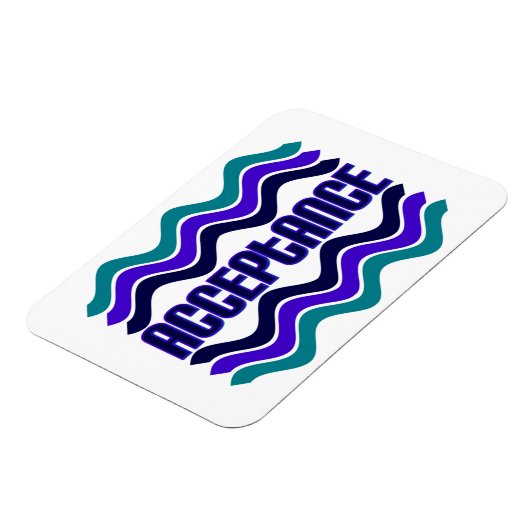 Magnet Flexible Citation d'acceptation en bleu vert violet (Côté Gauche)