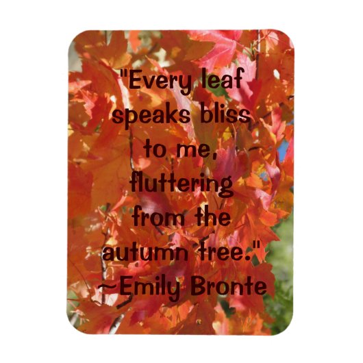 Magnet Flexible Citation d'automne Emily Bronte (Vertical)