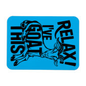 Magnet Flexible Citation de chèvre drôle Relax J'ai chèvre ça (Horizontal)