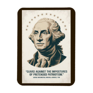 Magnet Flexible Citation de George Washington Art du président amé