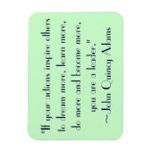 Magnet Flexible Citation de John Quincy Adams (Vertical)