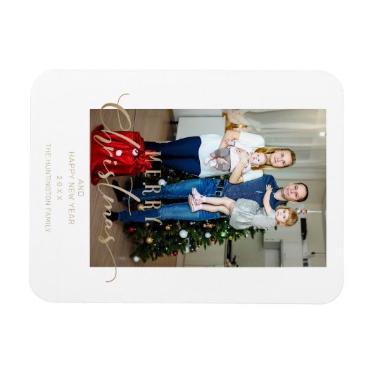 Magnet Flexible Citation de script Whimsical de Noël Photo classiq (Horizontal)
