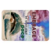 Magnet Flexible Citation de tortue d'art surréaliste Inspirante (Horizontal)